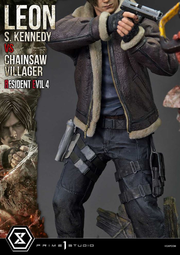 Resident Evil 4 Leon S. Kennedy versus Chainsaw Villager