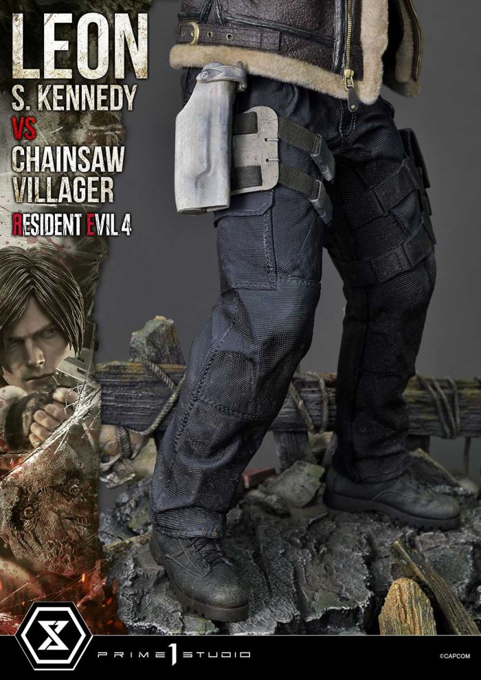 Resident Evil 4 Leon S. Kennedy versus Chainsaw Villager