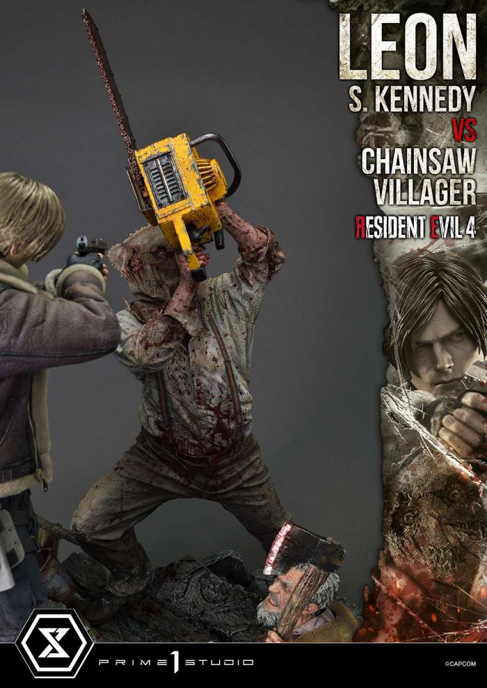 Resident Evil 4 Leon S. Kennedy versus Chainsaw Villager
