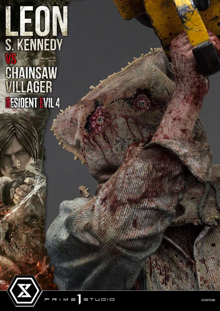 Resident Evil 4 Leon S. Kennedy versus Chainsaw Villager