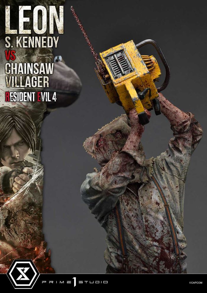 Resident Evil 4 Leon S. Kennedy versus Chainsaw Villager