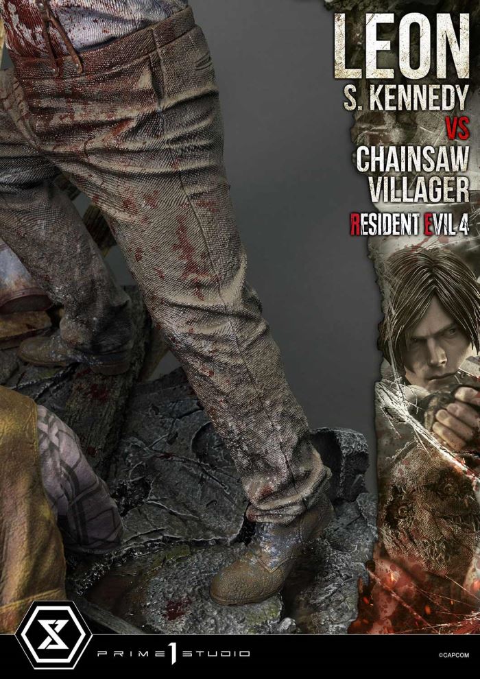 Resident Evil 4 Leon S. Kennedy versus Chainsaw Villager