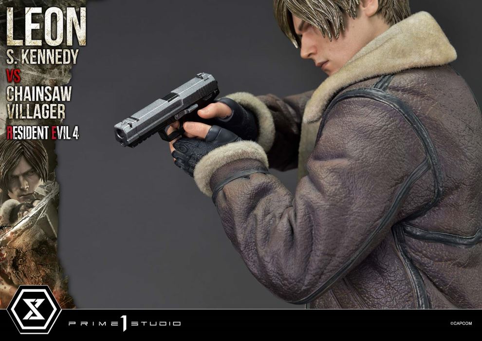 Resident Evil 4 Leon S. Kennedy versus Chainsaw Villager