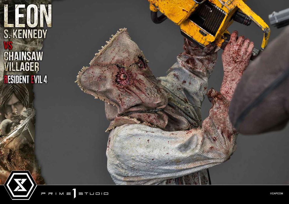 Resident Evil 4 Leon S. Kennedy versus Chainsaw Villager