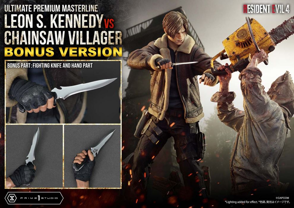 Resident Evil 4 Leon S. Kennedy versus Chainsaw Villager