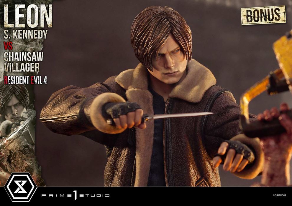 Resident Evil 4 Leon S. Kennedy versus Chainsaw Villager