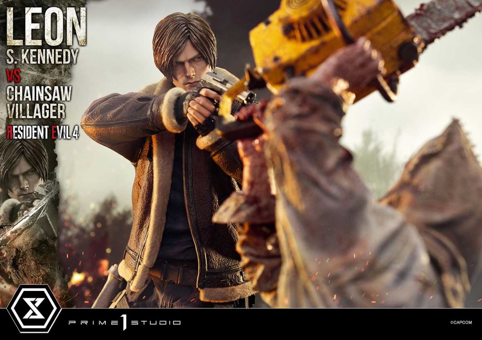 Resident Evil 4 Leon S. Kennedy versus Chainsaw Villager