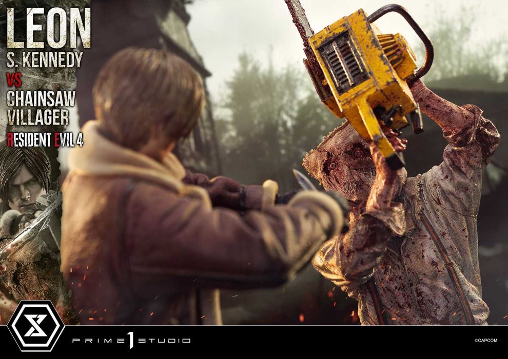 Resident Evil 4 Leon S. Kennedy versus Chainsaw Villager