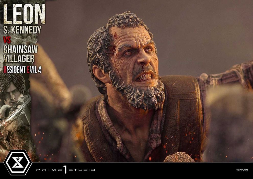 Resident Evil 4 Leon S. Kennedy versus Chainsaw Villager