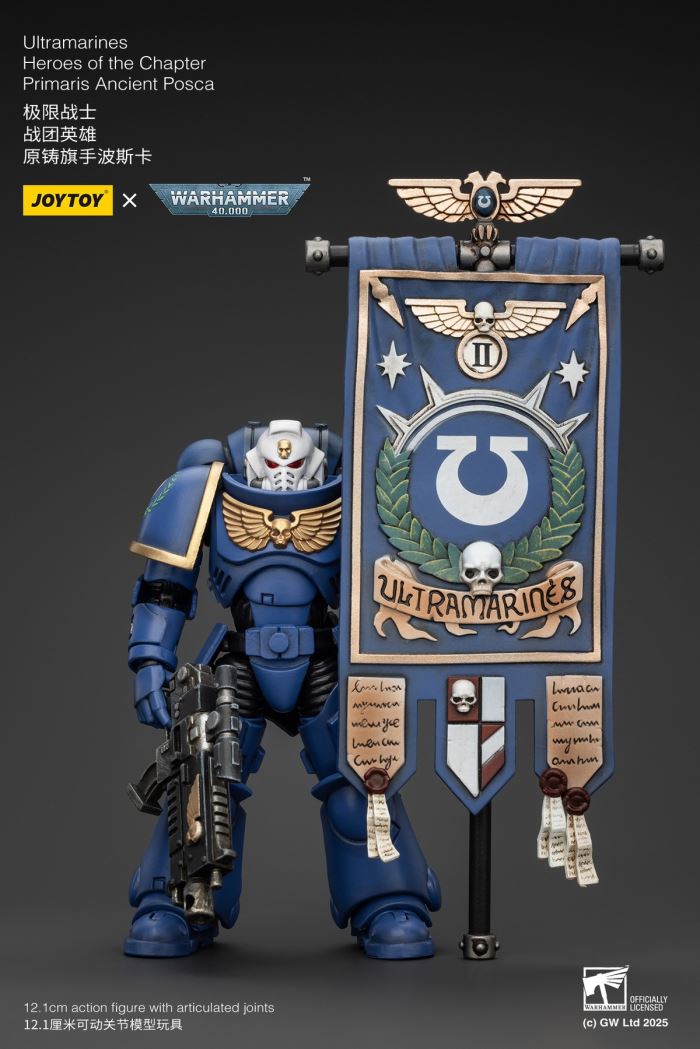 Ultramarines - Veteran Custer / Adjutant Erastas / Flag Bearer Bosca / Leviathan Mecha