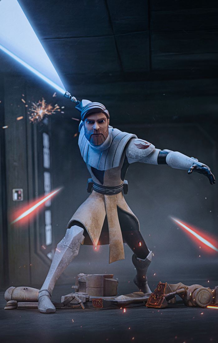 Obi-Wan Kenobi - Star Wars: Clone Wars - Art Scale 1/10