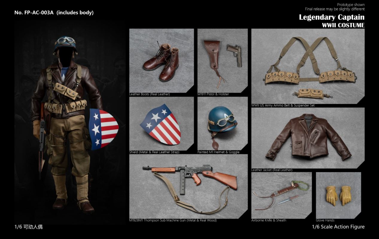 Legendary Captain WWII Costume 1/6