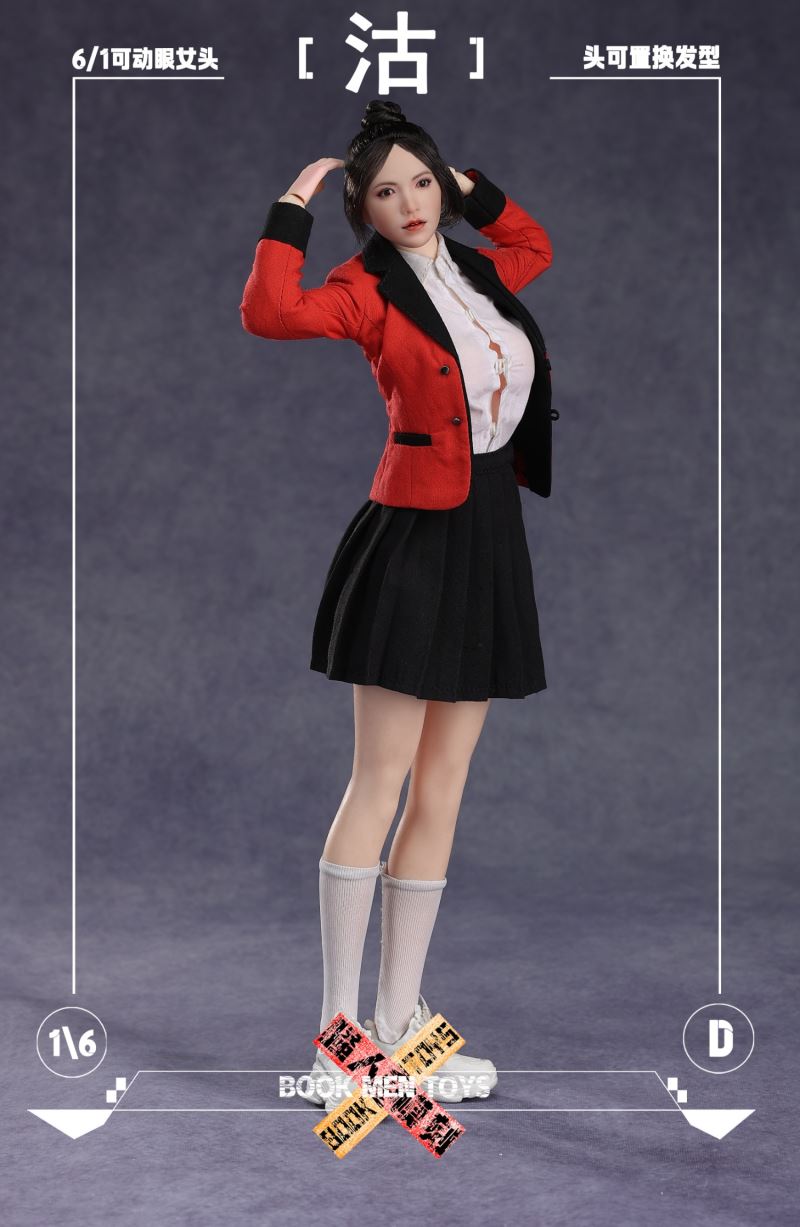 Asian female head sculpture 1/6