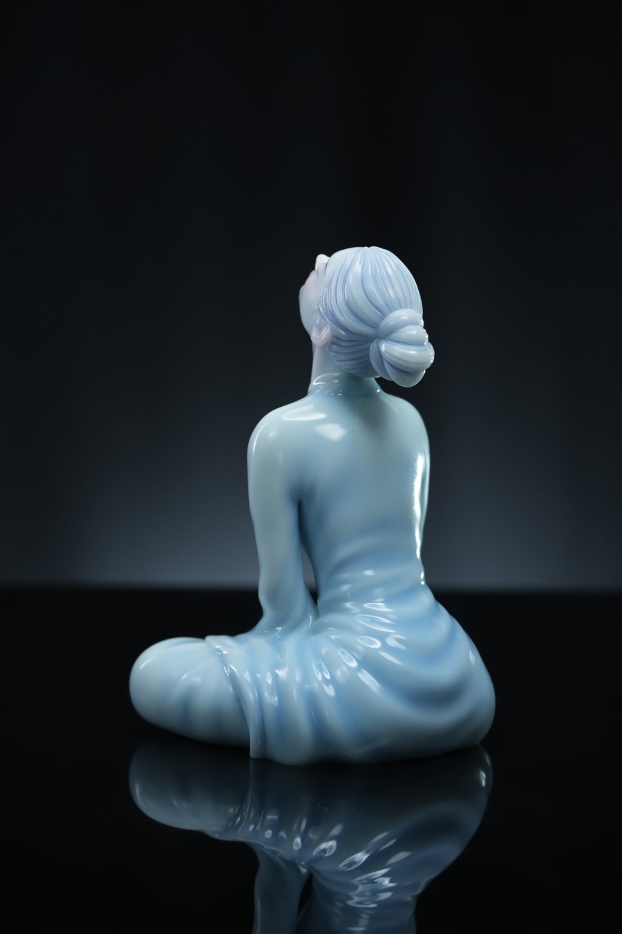 Ningsi Chinese Style Colored Porcelain Figure