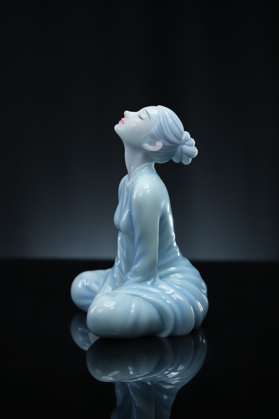 Ningsi Chinese Style Colored Porcelain Figure