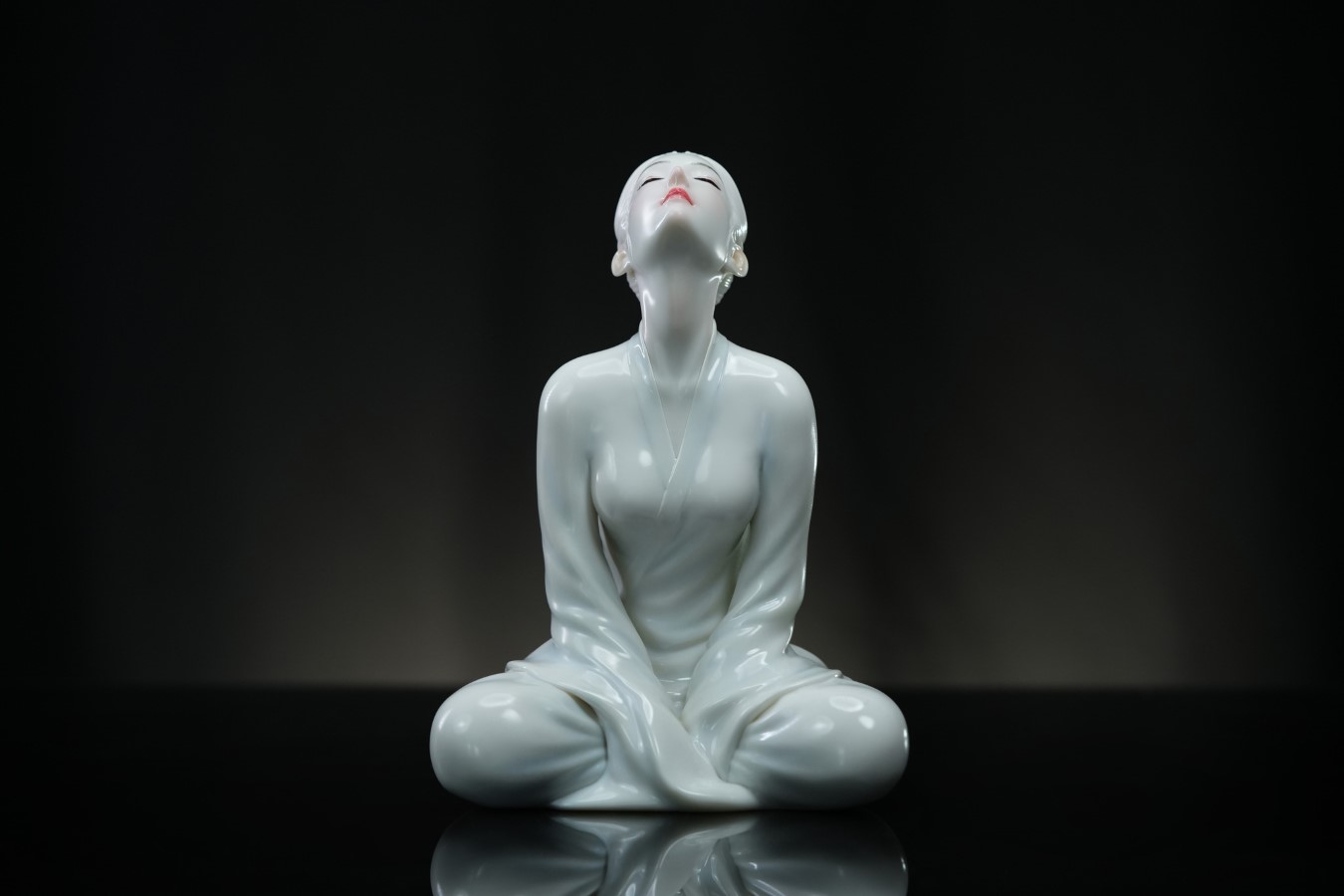 Ningsi Chinese Style Colored Porcelain Figure