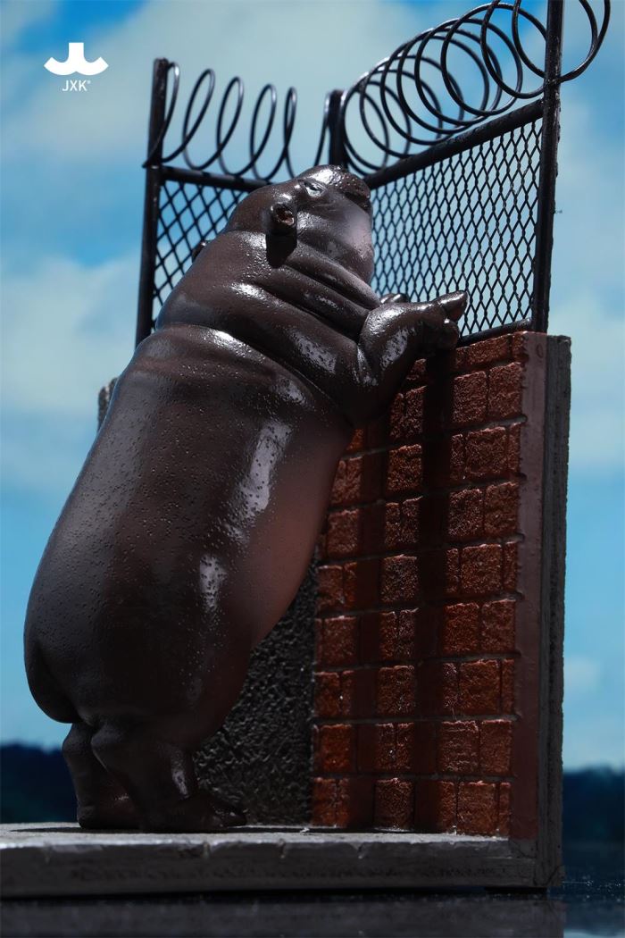 Baby Hippo by the Wall: MooDeng