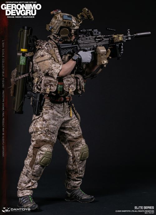 Navy Special Warfare Development Group - Operation Poseidon Spear Geronimo MK46 MOD1 Machine Gunner 1/6