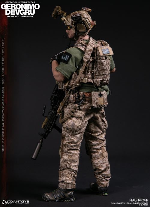 Navy Special Warfare Development Group - Operation Poseidon Spear Geronimo MK46 MOD1 Machine Gunner 1/6