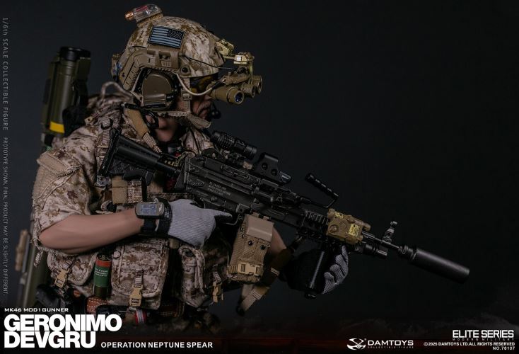 Navy Special Warfare Development Group - Operation Poseidon Spear Geronimo MK46 MOD1 Machine Gunner 1/6
