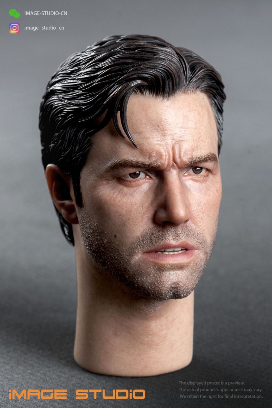 DC 1/6 Batman Bell movable eye head sculpture