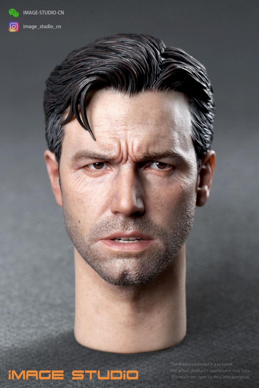 DC 1/6 Batman Bell movable eye head sculpture