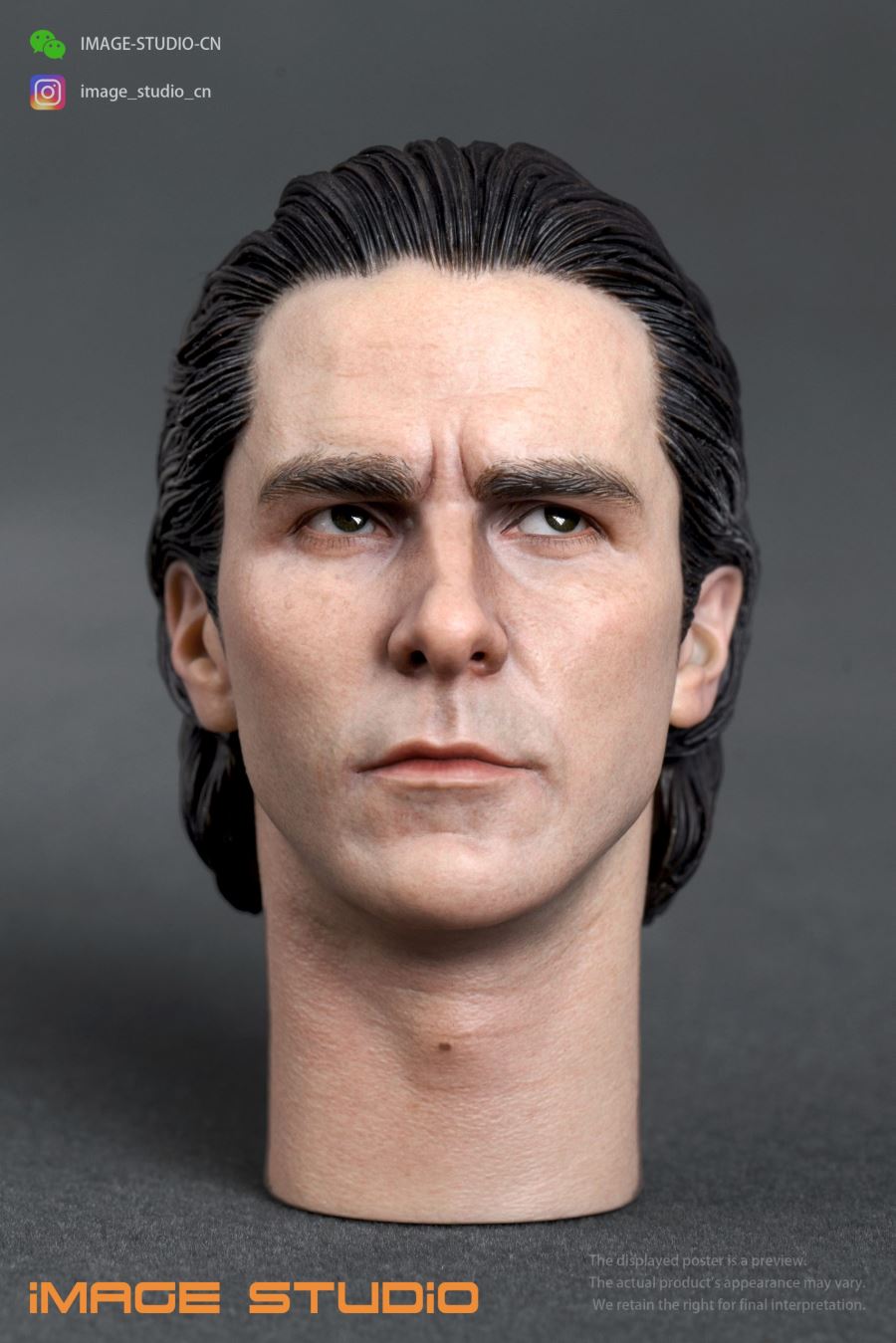 DC 1/6 Batman Bell movable eye head sculpture