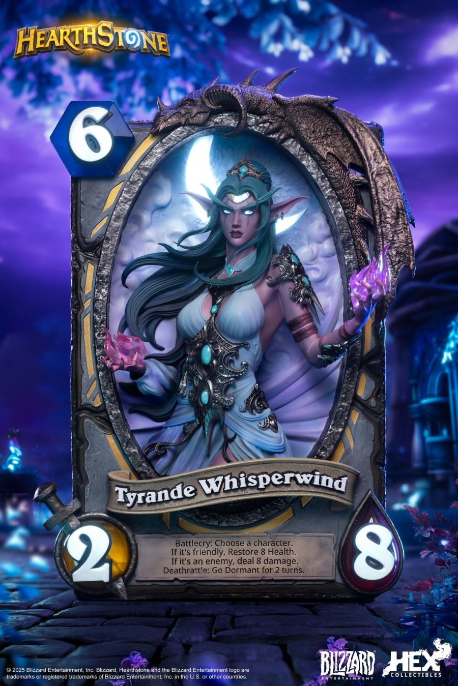 Blizzard Hearthstone - Tyrande Whisperwind Card Art Statue