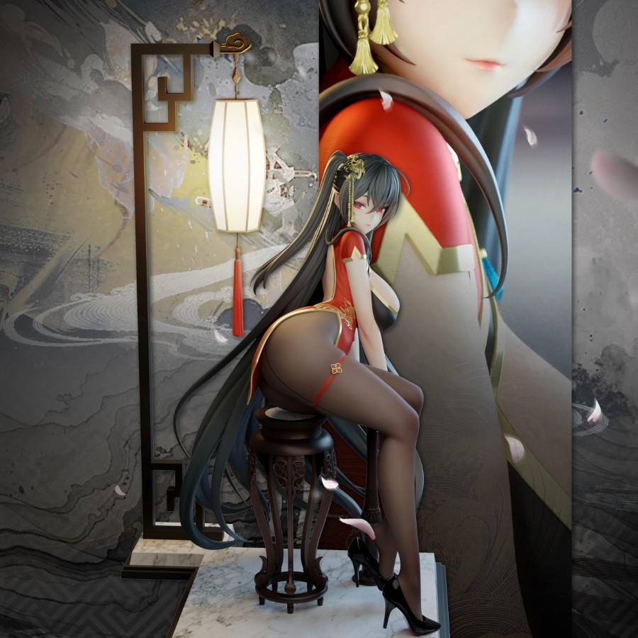 Taihou Moonlit Night with Phoenix on Flowers