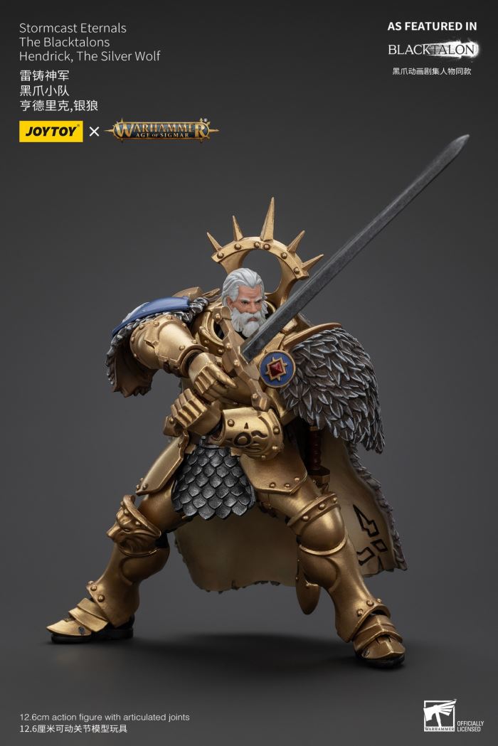 Stormcast Eternals - Black Claw Squad - Silver Wolf/Bull Hammer/Daughter of the Abyss/Black Claw/Gold Blade 1/18