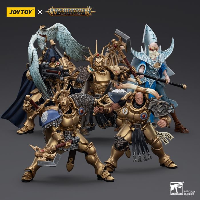 Stormcast Eternals - Black Claw Squad - Silver Wolf/Bull Hammer/Daughter of the Abyss/Black Claw/Gold Blade 1/18