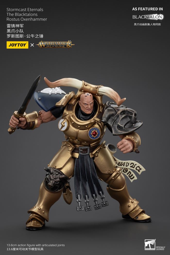 Stormcast Eternals - Black Claw Squad - Silver Wolf/Bull Hammer/Daughter of the Abyss/Black Claw/Gold Blade 1/18