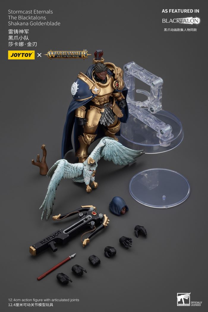 Stormcast Eternals - Black Claw Squad - Silver Wolf/Bull Hammer/Daughter of the Abyss/Black Claw/Gold Blade 1/18