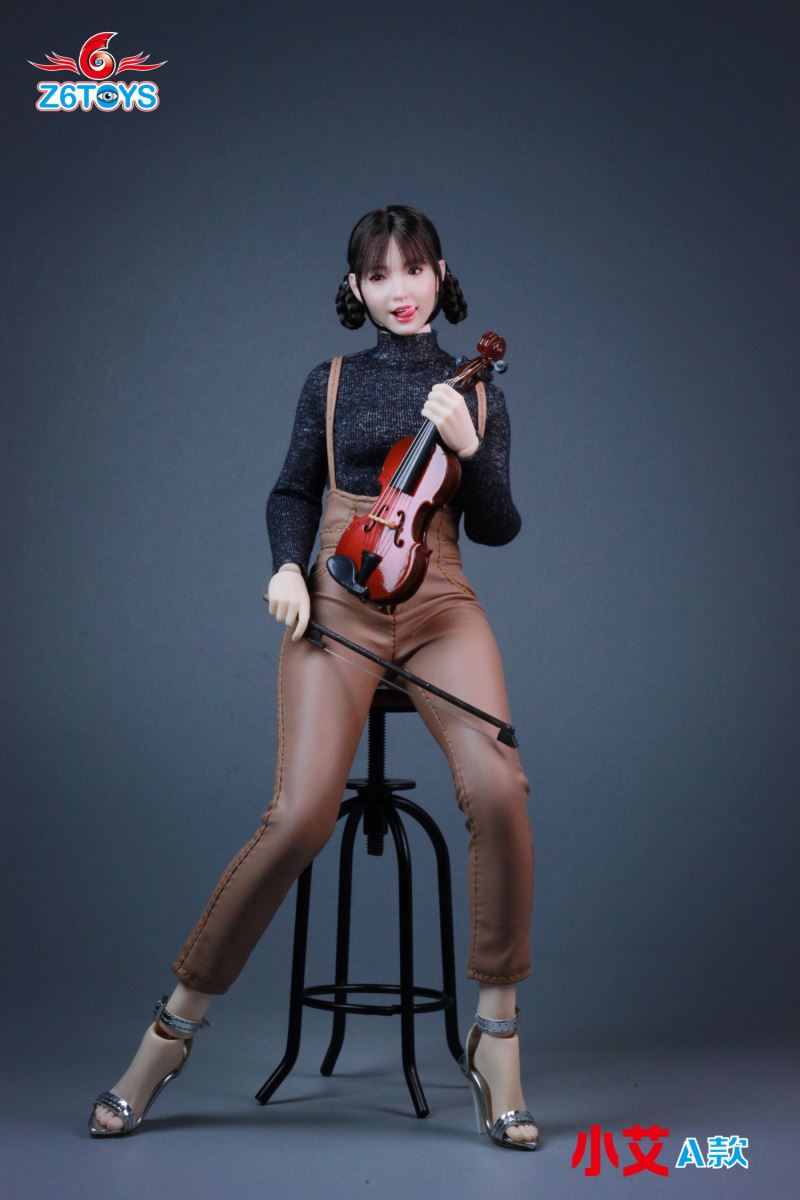 Asian female head sculpture 1/6