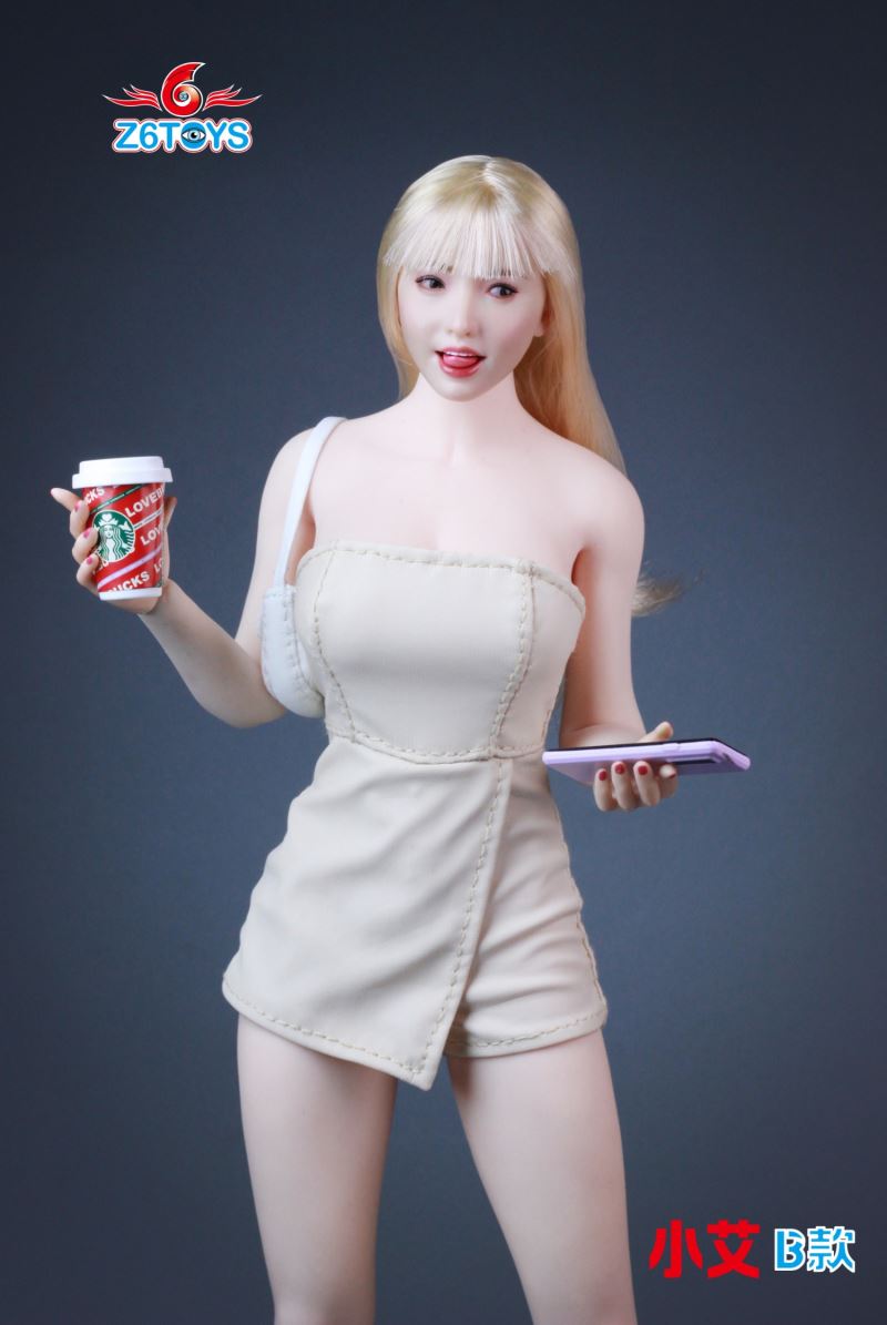 Asian female head sculpture 1/6