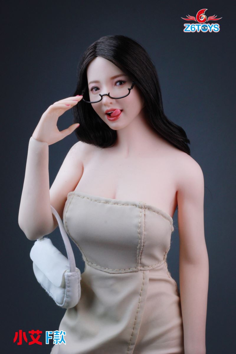 Asian female head sculpture 1/6