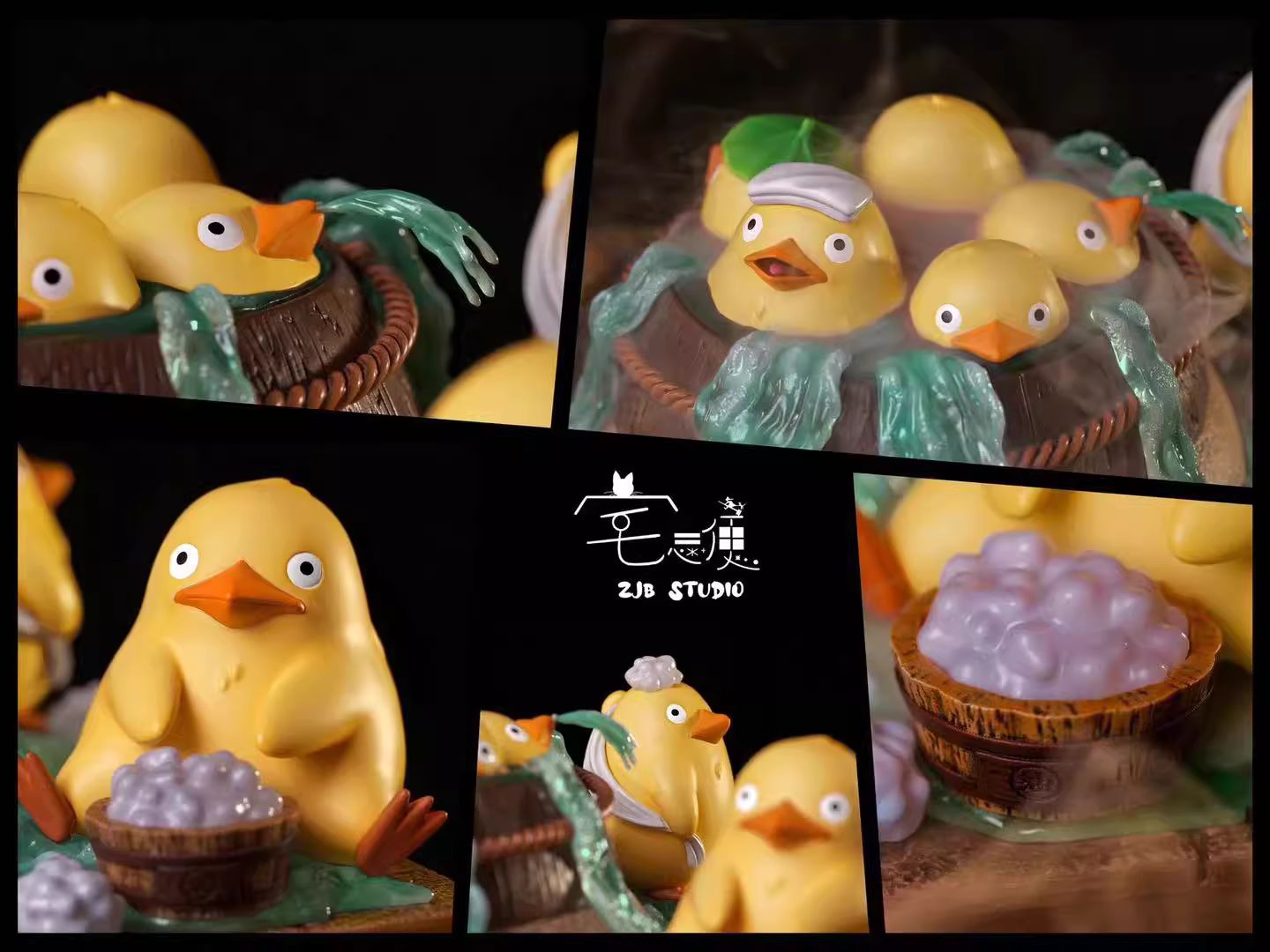 Little Yellow Duck Bathing
