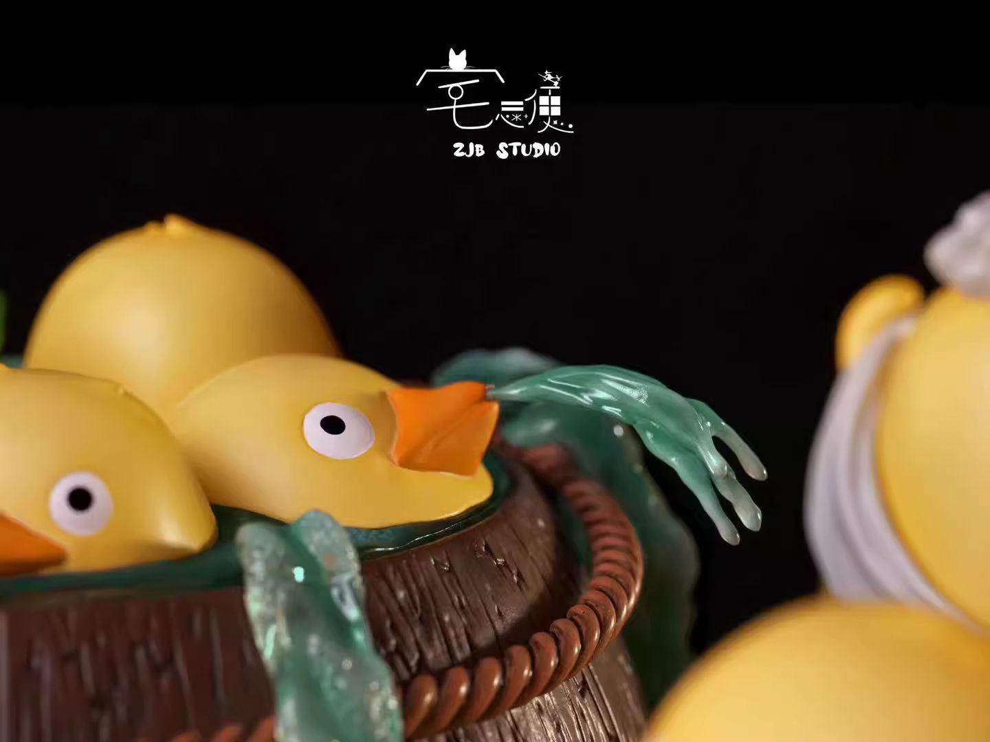 Little Yellow Duck Bathing