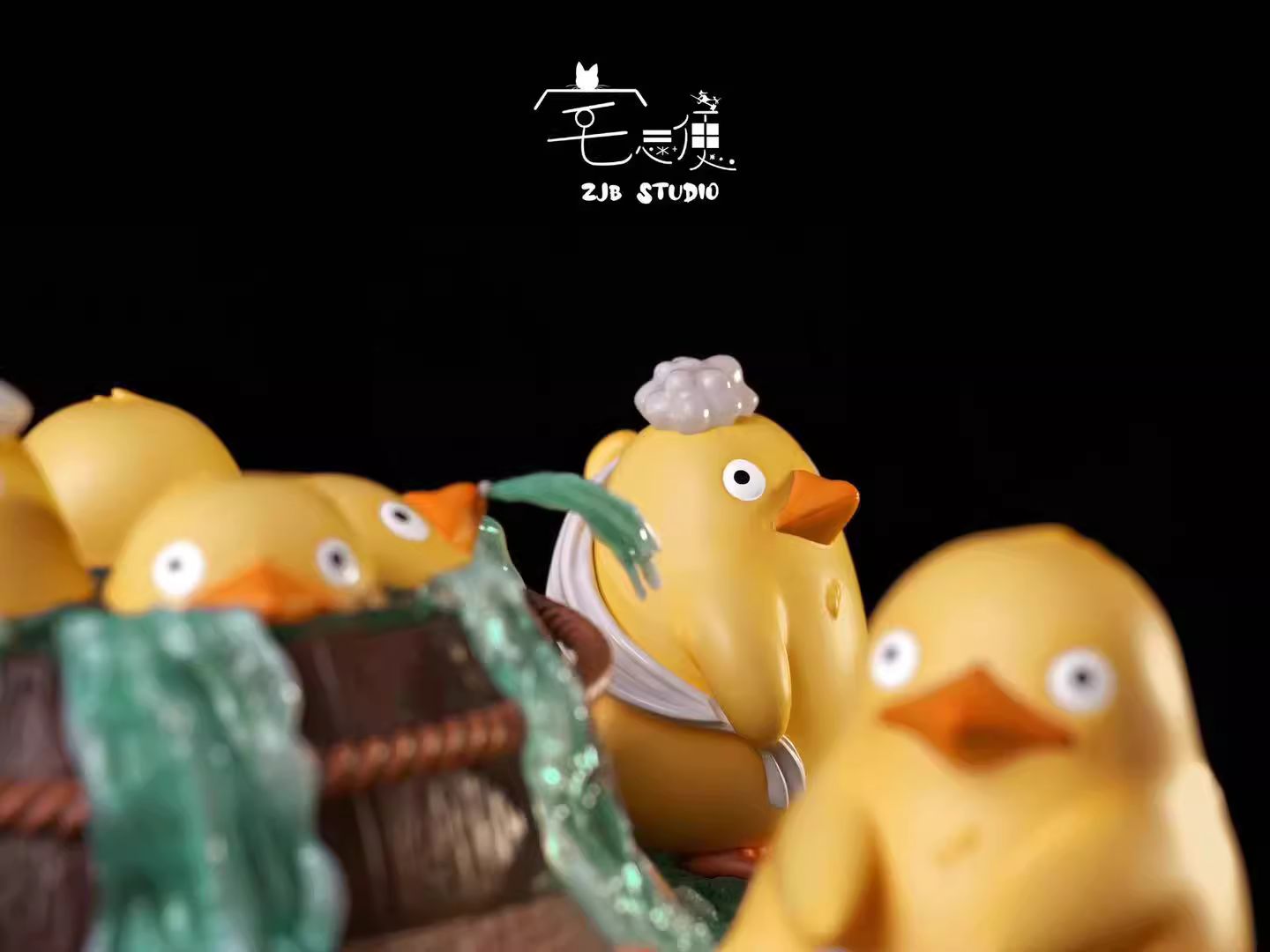 Little Yellow Duck Bathing