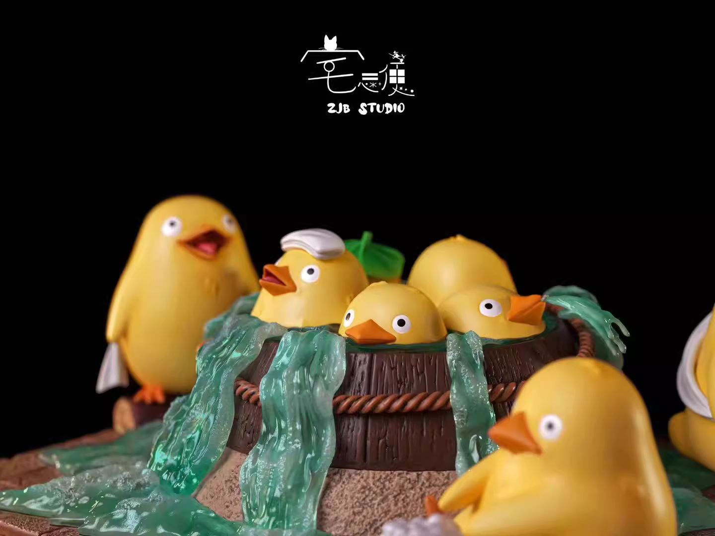Little Yellow Duck Bathing