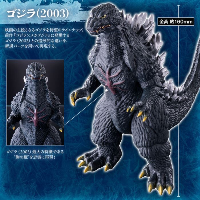 Movie Monster Series Godzilla (2003) with Kamoeba (2003) Set