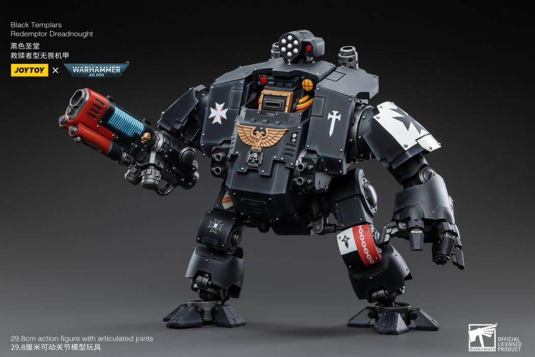 Black Templar Redeemer Dreadnought / Emperor Warrior Rolandes / Dark Angel Lazarus Mentor 1/18