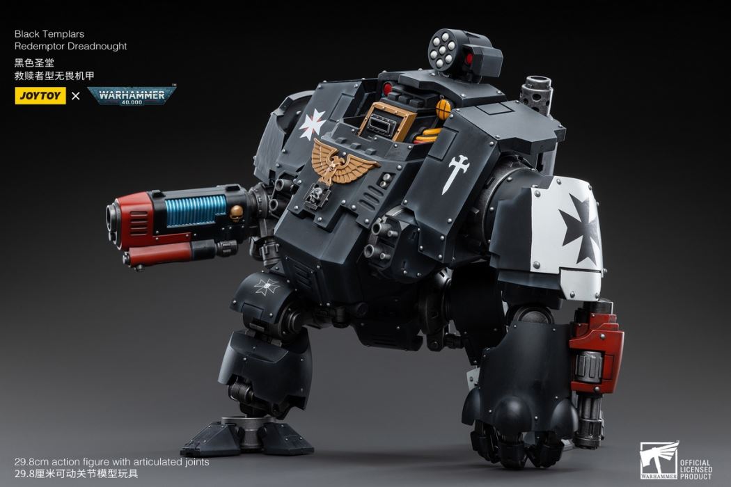 Black Templar Redeemer Dreadnought / Emperor Warrior Rolandes / Dark Angel Lazarus Mentor 1/18