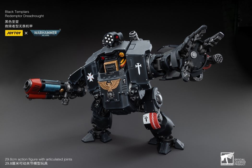 Black Templar Redeemer Dreadnought / Emperor Warrior Rolandes / Dark Angel Lazarus Mentor 1/18