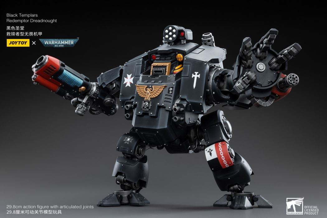 Black Templar Redeemer Dreadnought / Emperor Warrior Rolandes / Dark Angel Lazarus Mentor 1/18