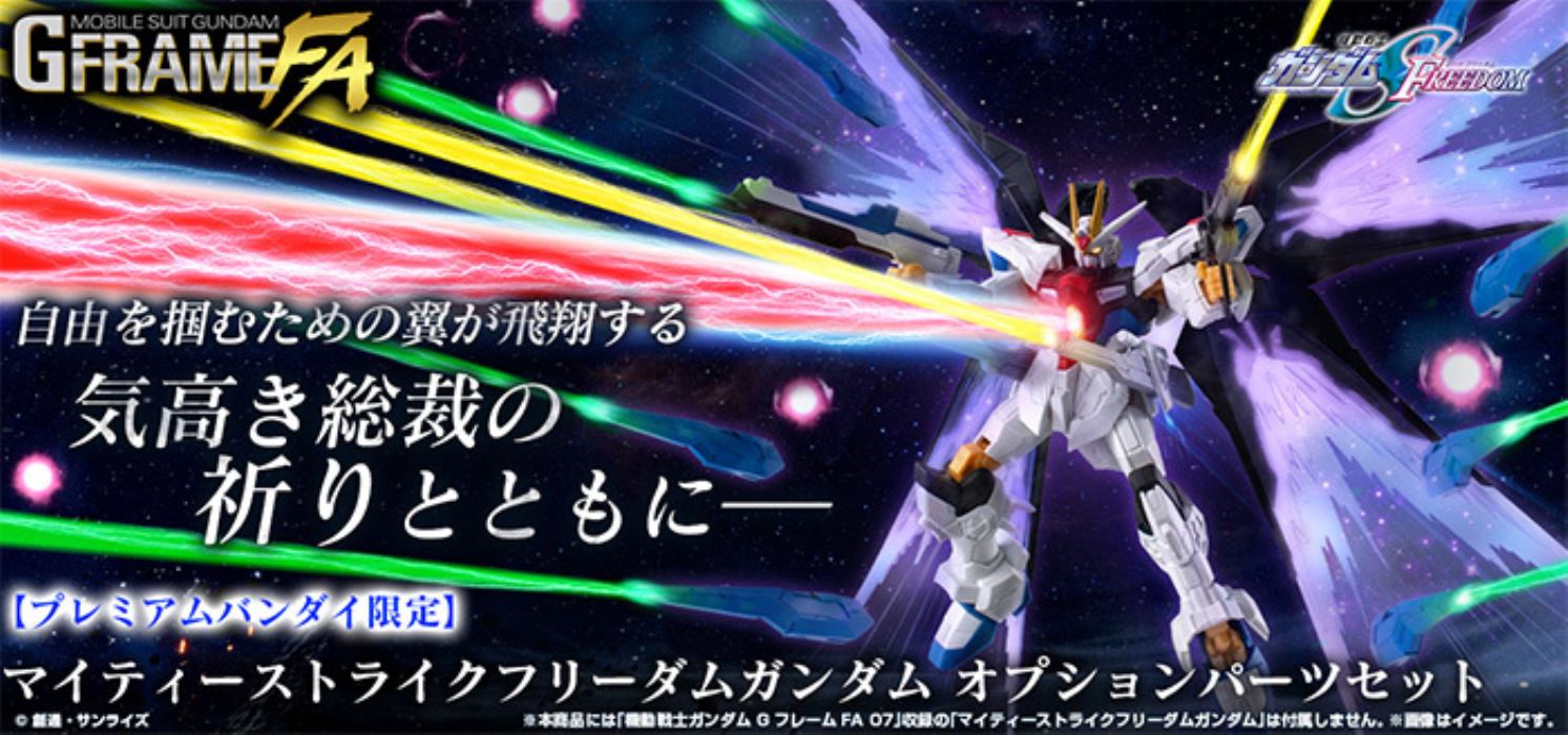 Mobile Suit Gundam G Frame FA Mighty Strike Freedom Gundam Option Parts Set