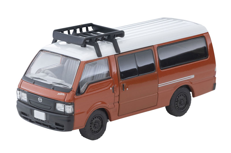 LV-N310d Mazda Bongo Brawny Van Custom Model (Brown) w/Roof Carrier