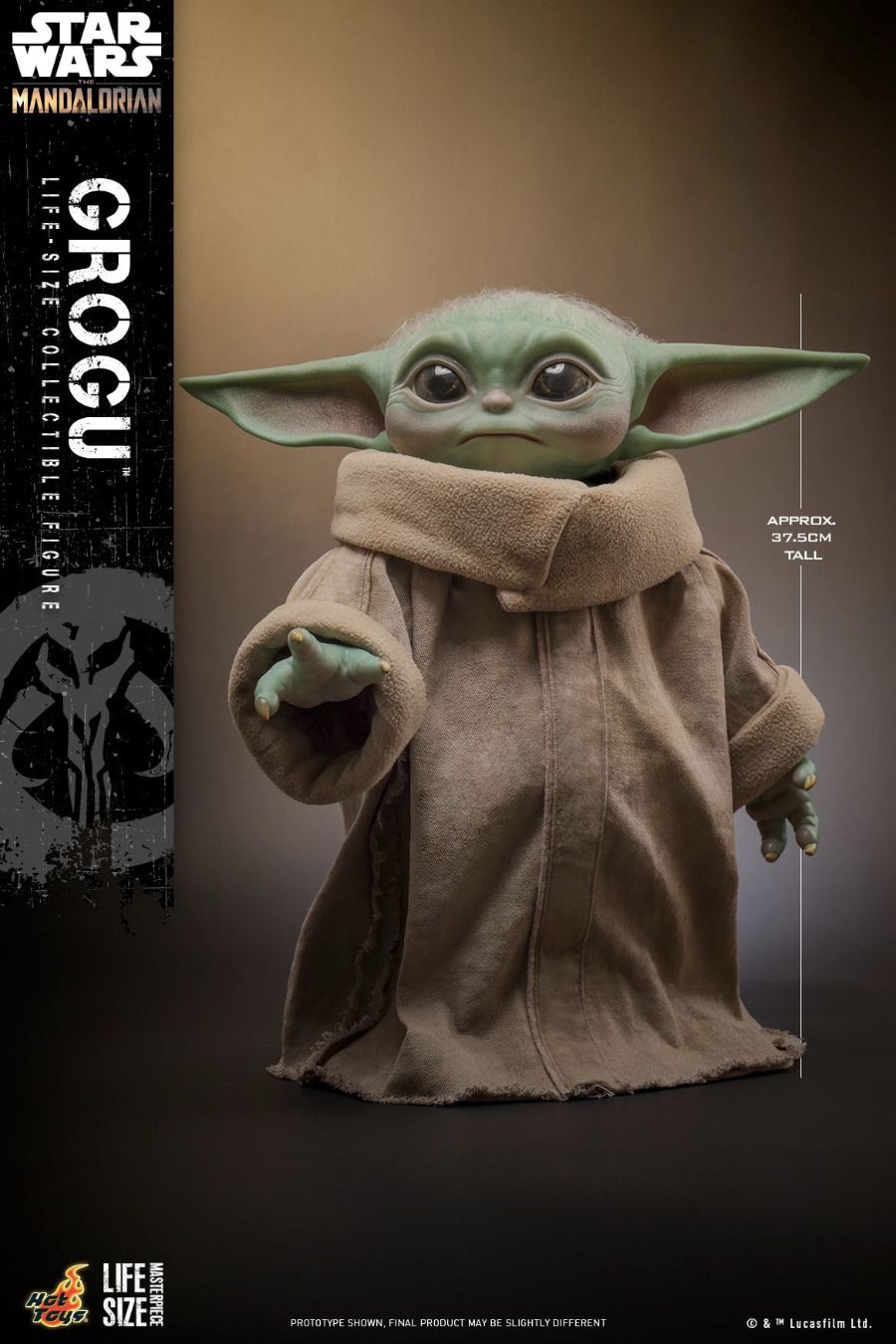 The Mandalorian 1/1 scale figure Grogu (with carrying bag)