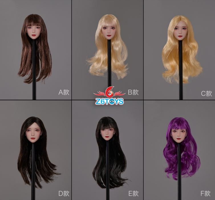 Asian beauty head sculpture 1/6