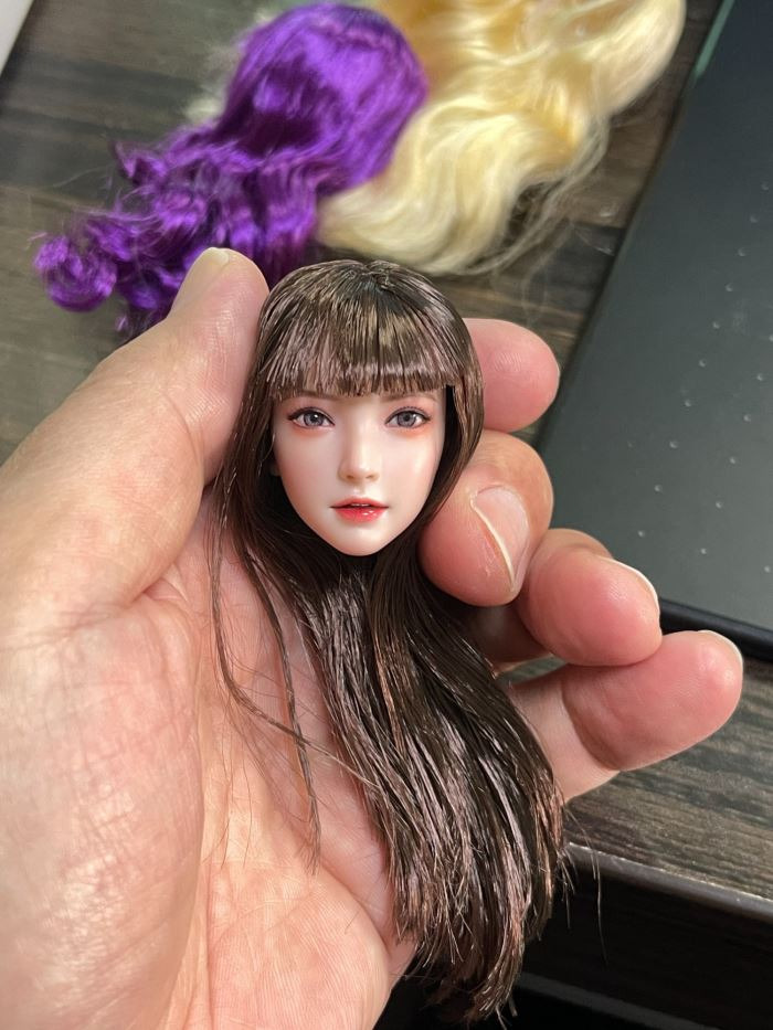 Asian beauty head sculpture 1/6